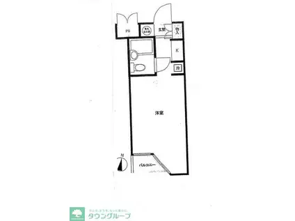 マリオン宮崎台(ワンルーム/1階)の間取り写真