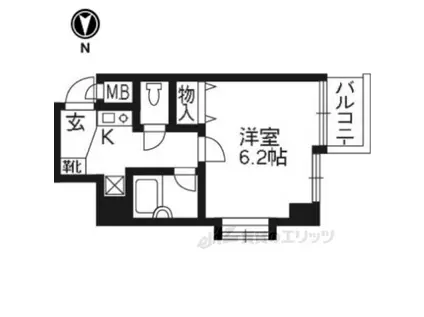 ベラジオ四条堀川(1K/10階)の間取り写真