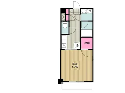 プルミエール川越イースト(1K/4階)の間取り写真