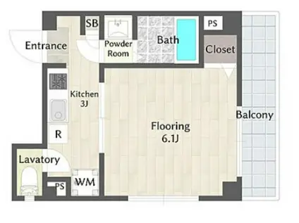 ライトアップ吉祥寺(1K/4階)の間取り写真