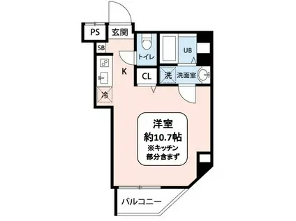 OFFIN(ワンルーム/2階)の間取り写真