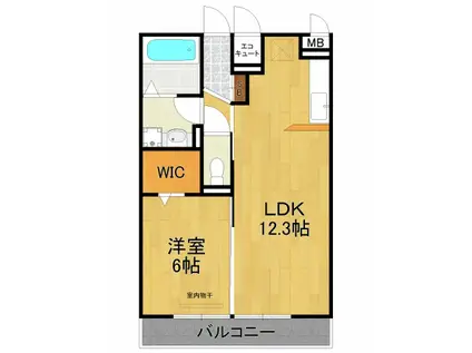 レジデンス ファーベス(1LDK/1階)の間取り写真