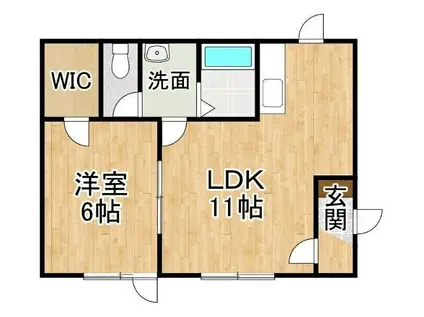 CLASSE(1LDK/1階)の間取り写真