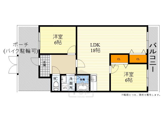 メゾンTMK(2LDK/2階)の間取り写真
