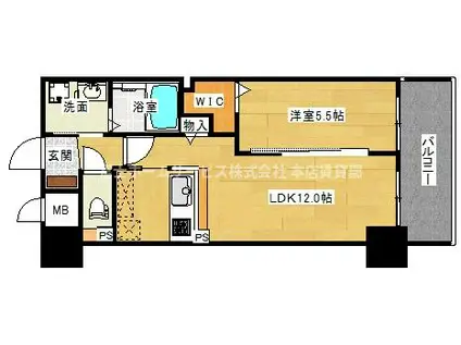 ふぁみゆアビコXI(1LDK/14階)の間取り写真