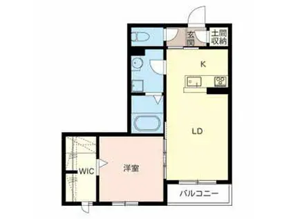 シャーメゾン新石切アネックス(1LDK/3階)の間取り写真