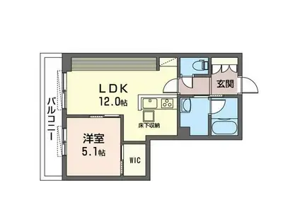 レジェンド飛鳥(1LDK/1階)の間取り写真