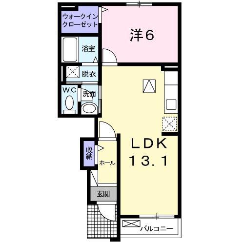 オズロード(1LDK/1階)の間取り写真