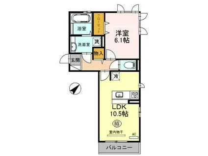 SEJOUR LUCE(1LDK/3階)の間取り写真