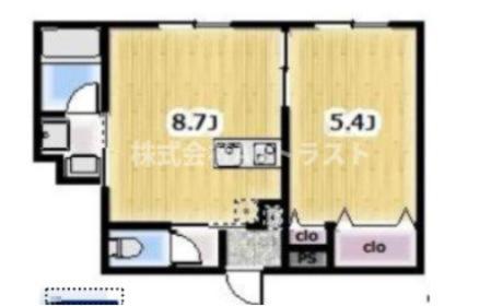 AMBITION風渡野(1LDK/1階)の間取り写真