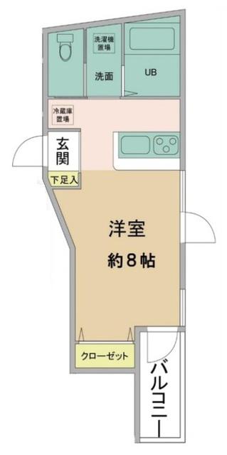 MODEーS(ワンルーム/4階)の間取り写真