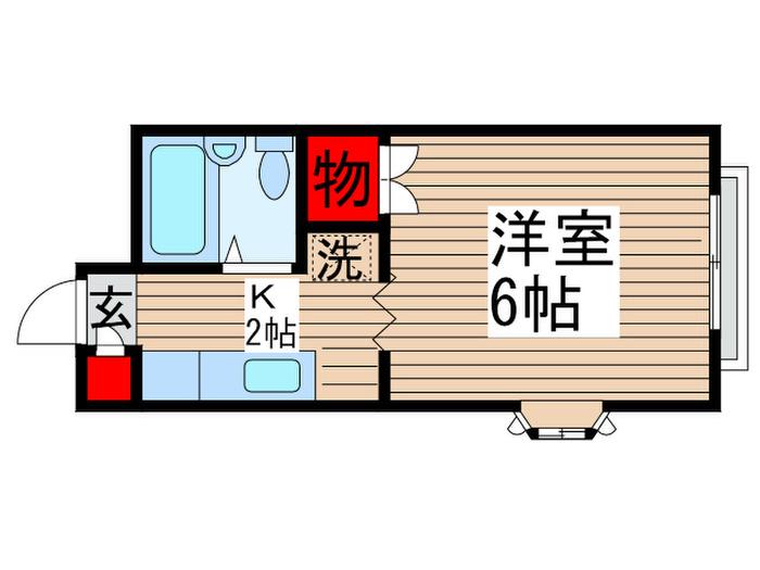 ハイムコンフォート(1K/2階)の間取り写真