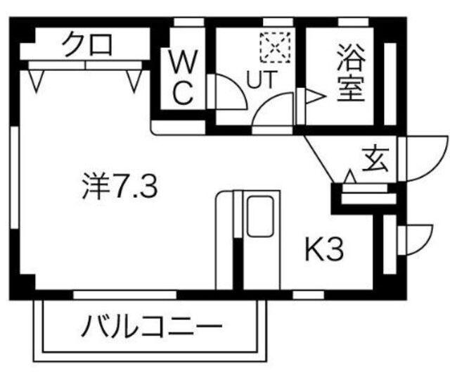 アネックス(ワンルーム/2階)の間取り写真