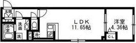 SOLASIA RESIDENCE 武蔵小山(1LDK/4階)の間取り写真