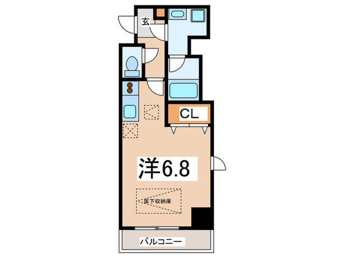 ポエム湘南台(ワンルーム/3階)の間取り写真