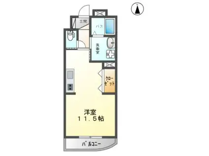アーバンステージ 1K(ワンルーム/3階)の間取り写真