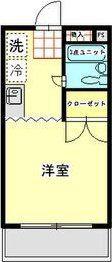 サンライズ昭島(1K/2階)の間取り写真