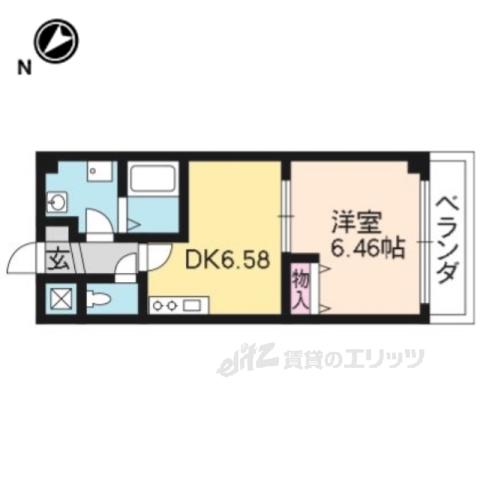 リリアーレ清水(1DK/1階)の間取り写真