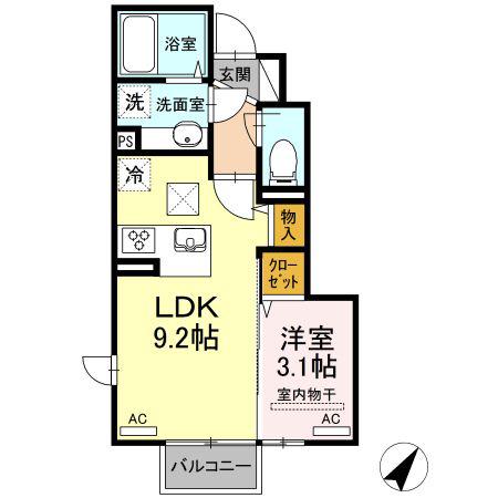 CEREZO.ONE(1LDK/1階)の間取り写真