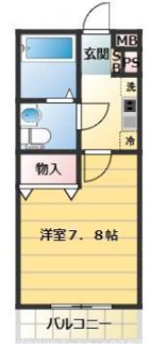 R FIELDS MATSUDOIII(1K/1階)の間取り写真