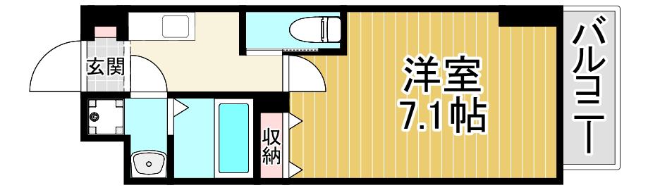 ファステート京橋バリス(1K/3階)の間取り写真