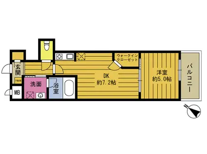 S-FORT大分岩田町(1DK/4階)の間取り写真