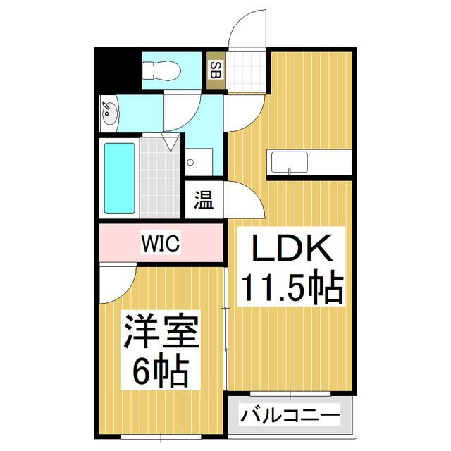コンポート8M(1LDK/2階)の間取り写真