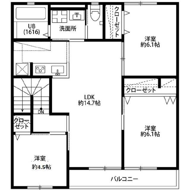 アムール桜(3LDK/2階)の間取り写真