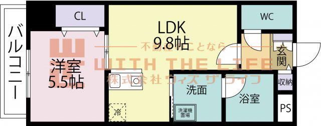 アリエッタ(1LDK/3階)の間取り写真
