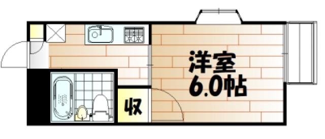 モリエコーポ(1K/2階)の間取り写真