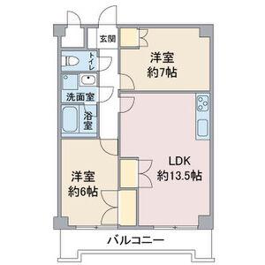 メゾンドエトワール(2LDK/2階)の間取り写真