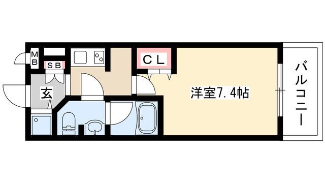 セノアタワー泉(1K/3階)の間取り写真