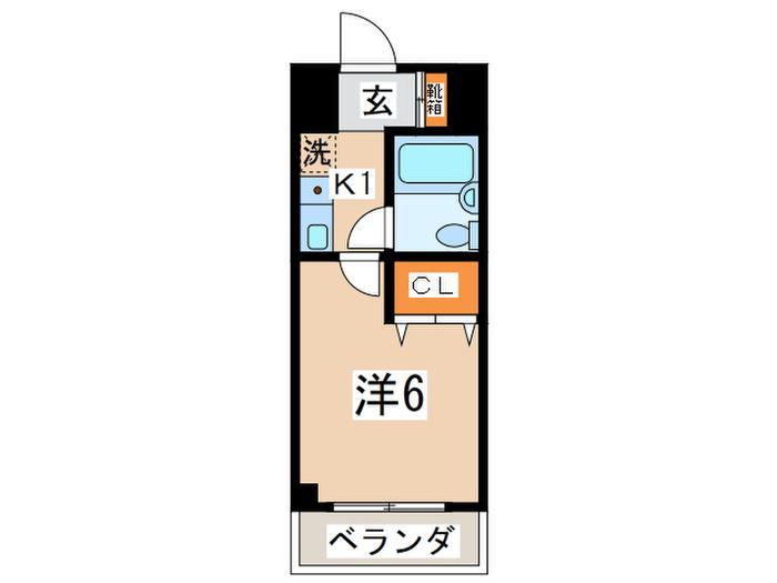 クリオ相武台弐番館(1K/3階)の間取り写真