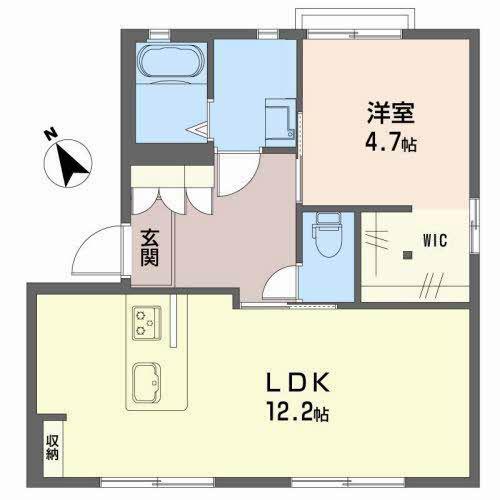 シティ カーサ 桜(1LDK/1階)の間取り写真