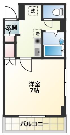リトルアージュ(1K/4階)の間取り写真