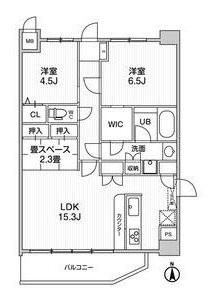 LA DOUCEUR西宮北口(2LDK/6階)の間取り写真