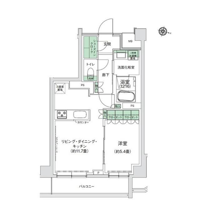 スタイリオ三軒茶屋(1LDK/3階)の間取り写真