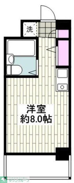 RKB24(ワンルーム/1階)の間取り写真
