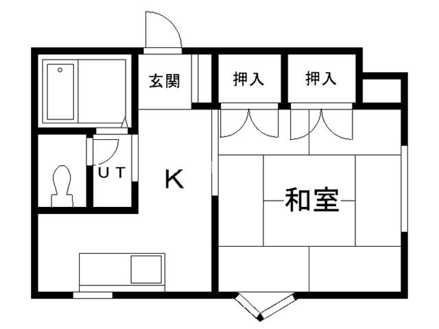 パームズサトウC(1K/2階)の間取り写真