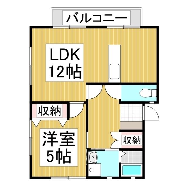 ハイツアズマII(1LDK/2階)の間取り写真