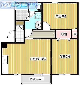 じゅりあん青山(2LDK/1階)の間取り写真