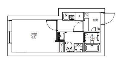 CITY WALK永福町(1K/1階)の間取り写真