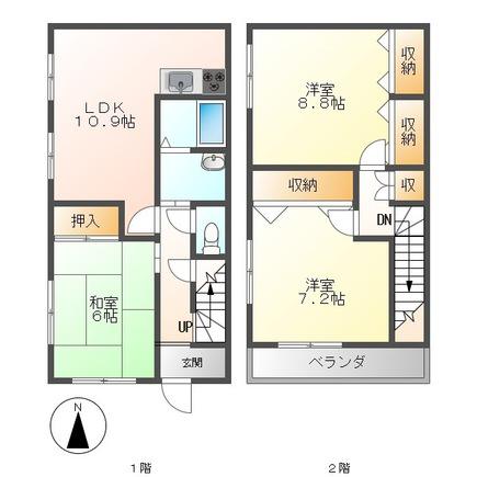 リバティヒルズ(3LDK/1階)の間取り写真