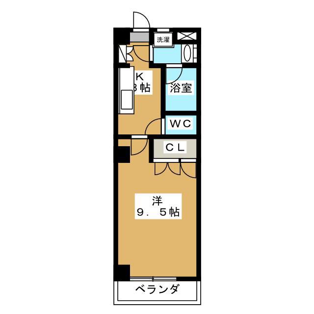 モア梶ヶ谷(1K/2階)の間取り写真