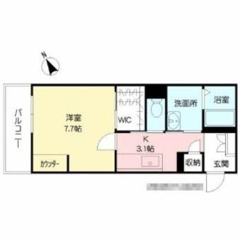 GRAND SUNNY(1K/2階)の間取り写真