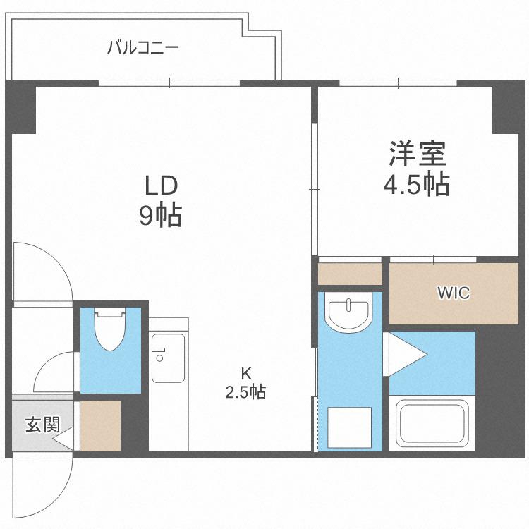 COMS RESIDENCE 鳥居前(1LDK/4階)の間取り写真