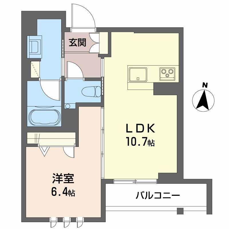 ザ・シグマ上杉(1LDK/3階)の間取り写真
