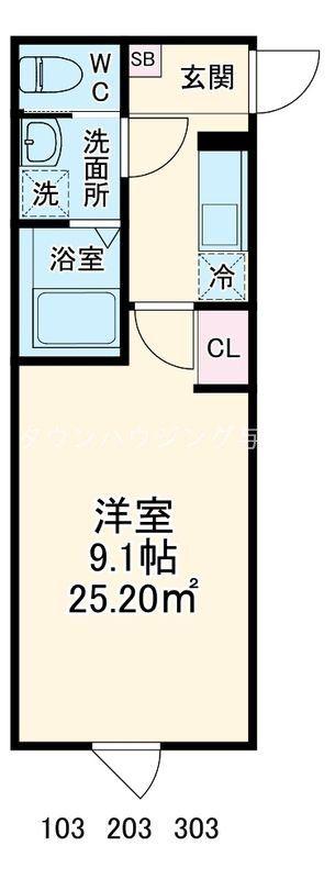 GRADUS大和田町(1K/1階)の間取り写真