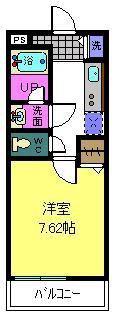 ファインヴィラ(1K/2階)の間取り写真