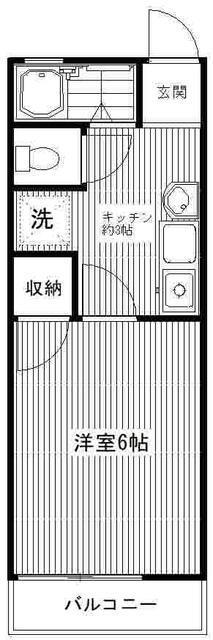 フジコーポ(1K/2階)の間取り写真